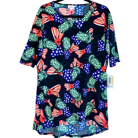 LuLaRoe Lady Statue of Liberty Americana Irma Tunic High Low Top Bundle Lot New - Picture 10 of 14